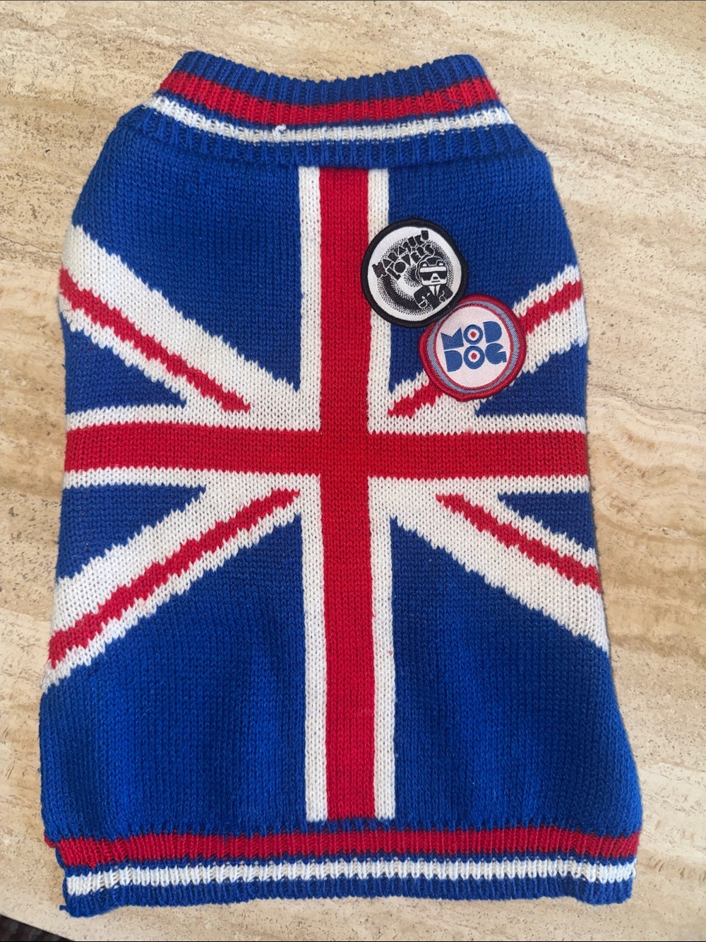 Harajuku Lovers Union Jack Knit Dog Sweater